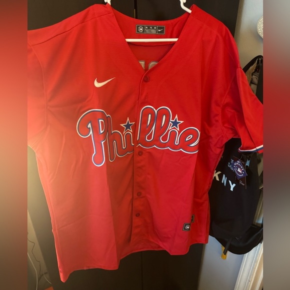 Phillies baseball jersey. Official Nike MLB red Harper #3 size XXL - Picture 2 of 6